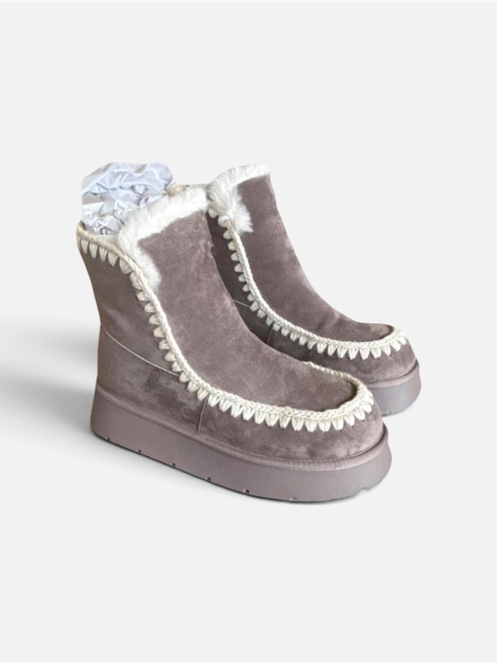 Oasis Society "The Joyce" Sherpa Trim Platform Winter Boots - Size 9